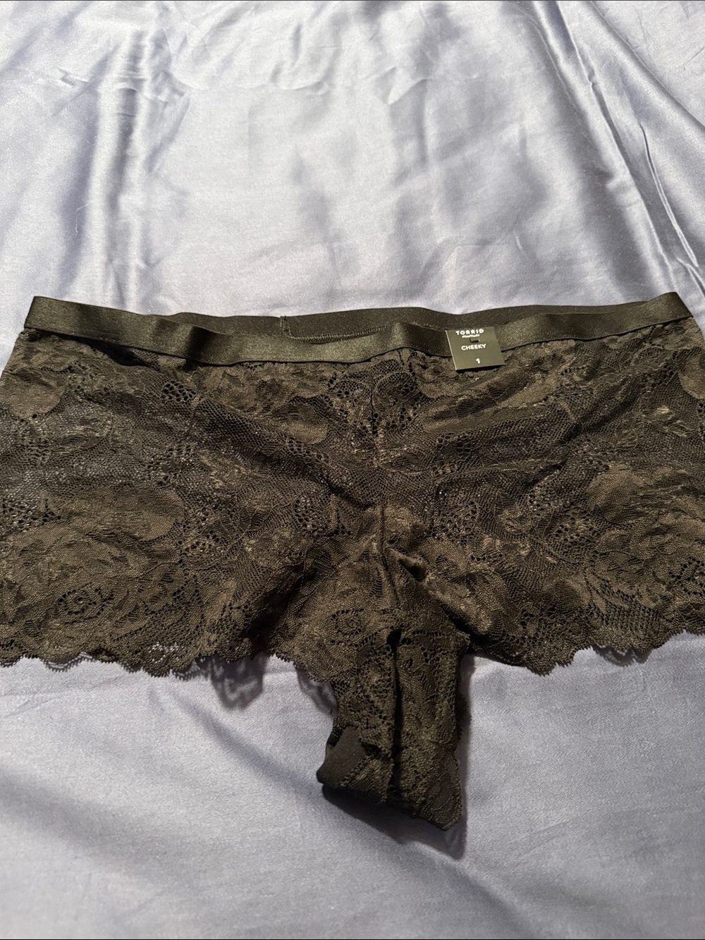 Torrid Black Lace Boyshorts Panty - Cheeky Comfort size 1-‎ NWT